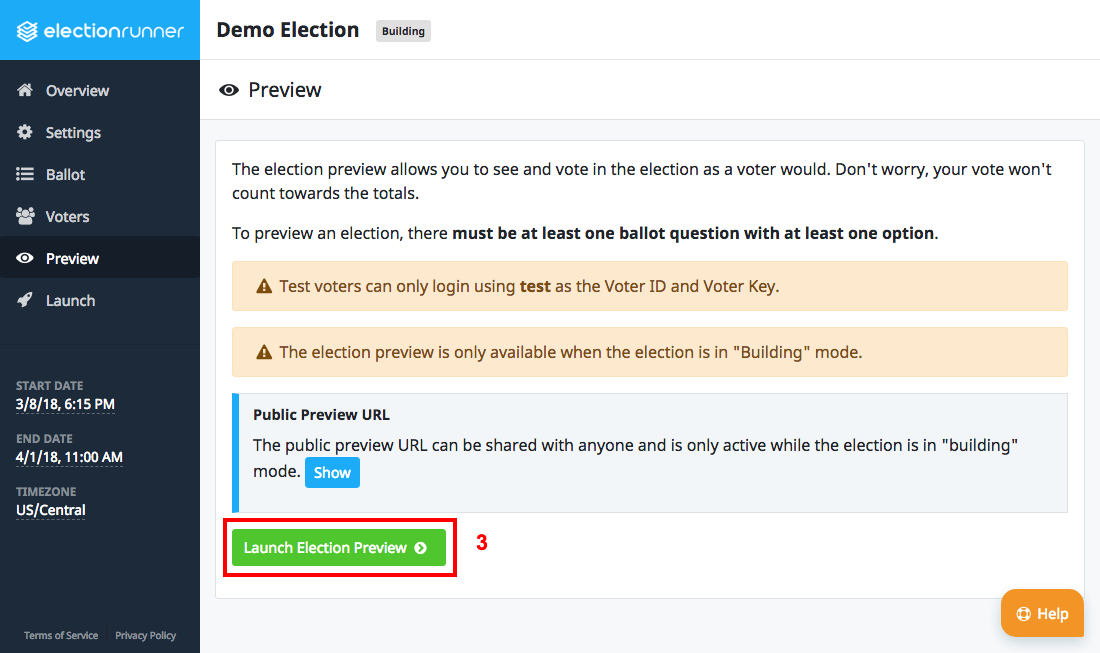 Election Preview - Launch
